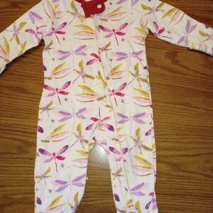 Colorful Dragonfly Kids Footie Pajamas